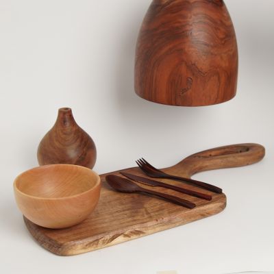 Madera artesanal personalizada para lámparas y decoración